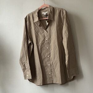 Banana Republic Brown Striped Casual Shirt
